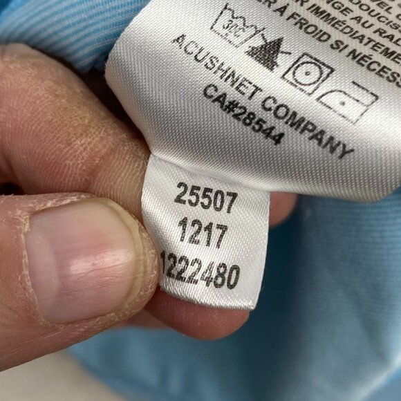 Foot Joy Men's Polo Shirt Tri-Color Striped Size Large Blue and White Casual - Picture 8 of 8